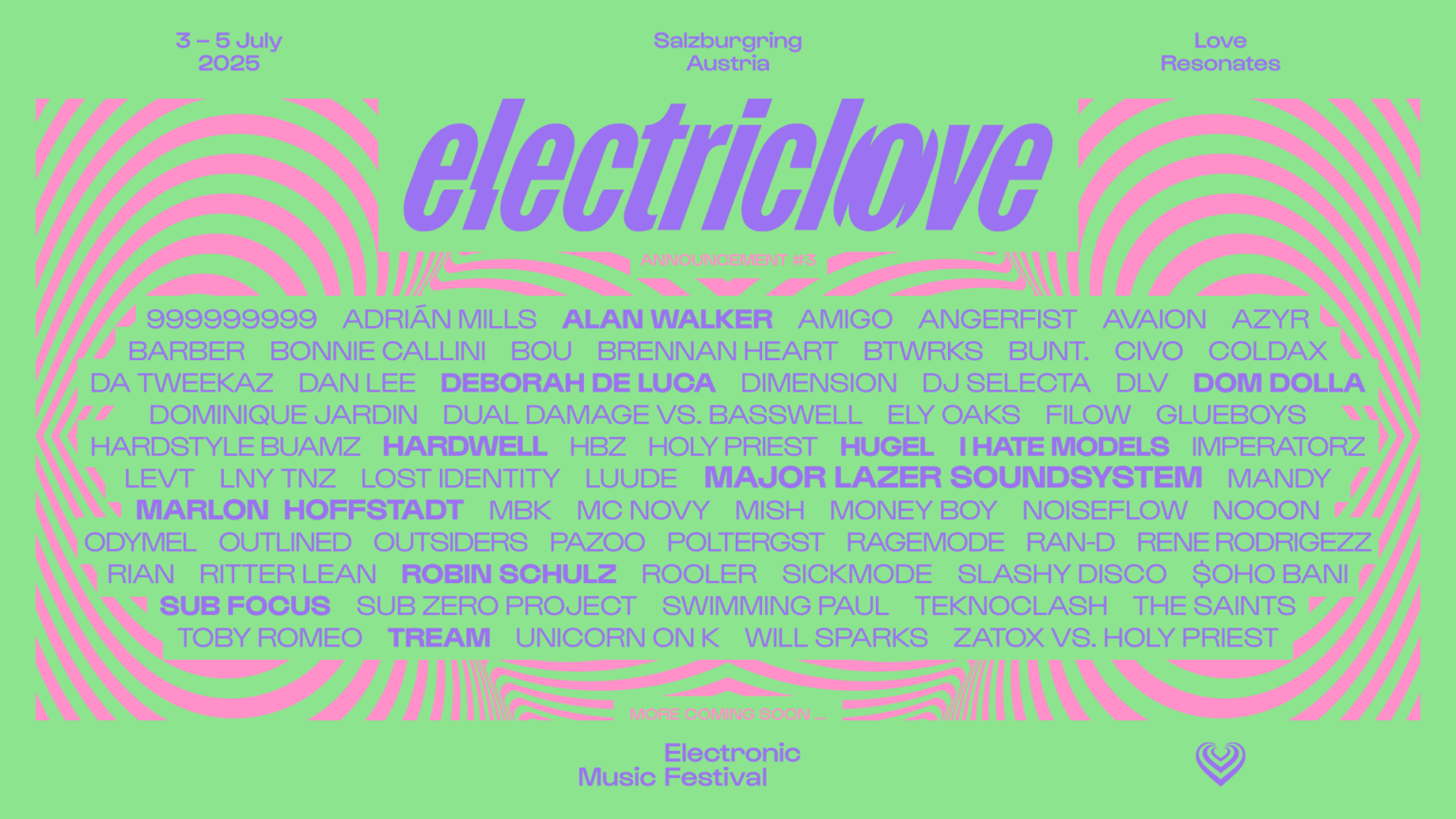 Das Line-Up des Electric Love Festivals nimmt weiter Formen an - RAVEPEDIA